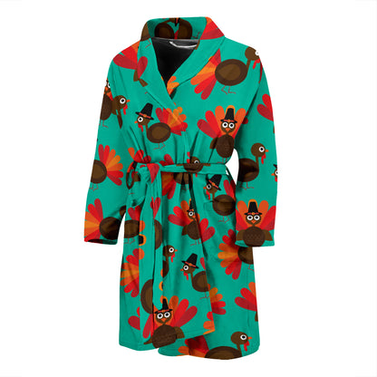 Turkey Print Design LKS402 Men Bathrobe
