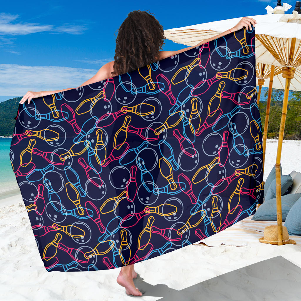 Bowling Pattern Print Design 07 Sarong Pareo Wrap