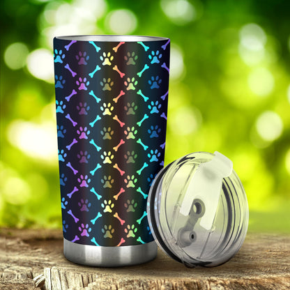 Paw Rainbow Print Tumbler