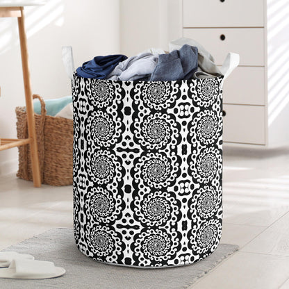 Yin Yang Spiral Design Print Laundry Basket