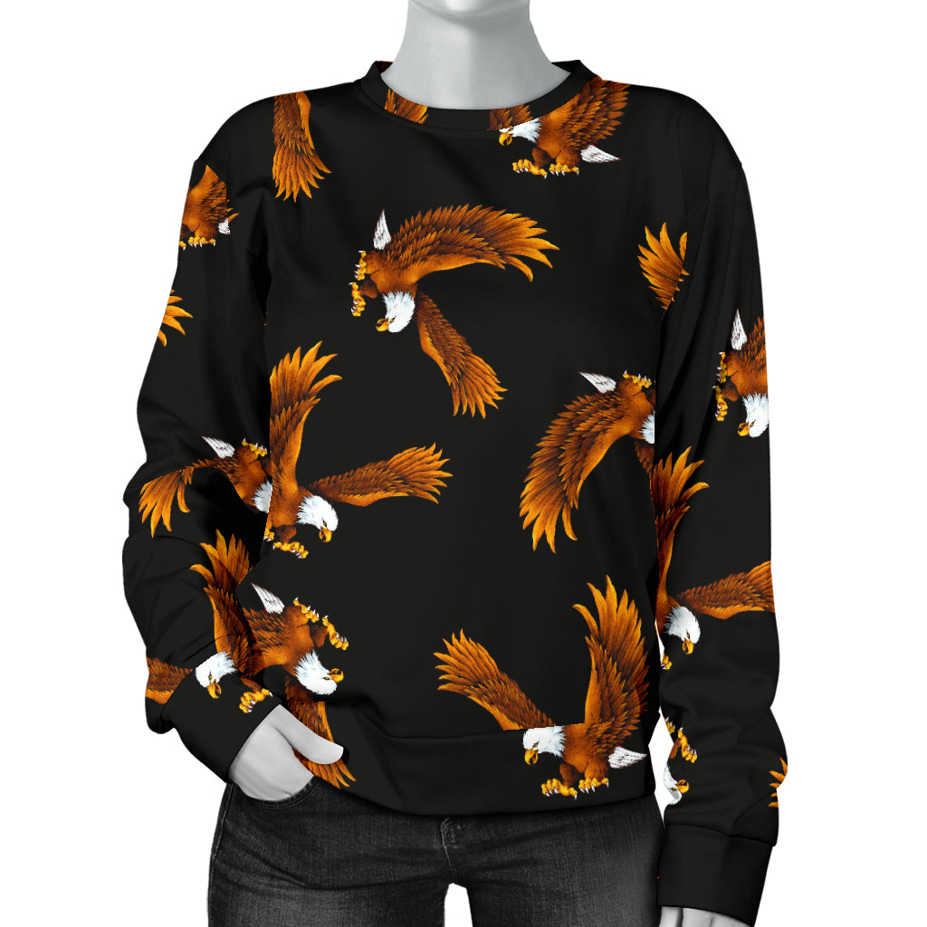 Eagles Print Pattern Women Long Sleeve Sweatshirt