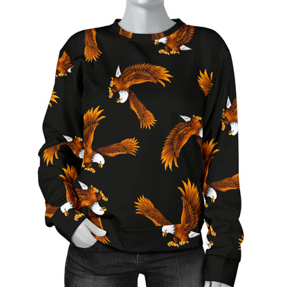 Eagles Print Pattern Women Long Sleeve Sweatshirt