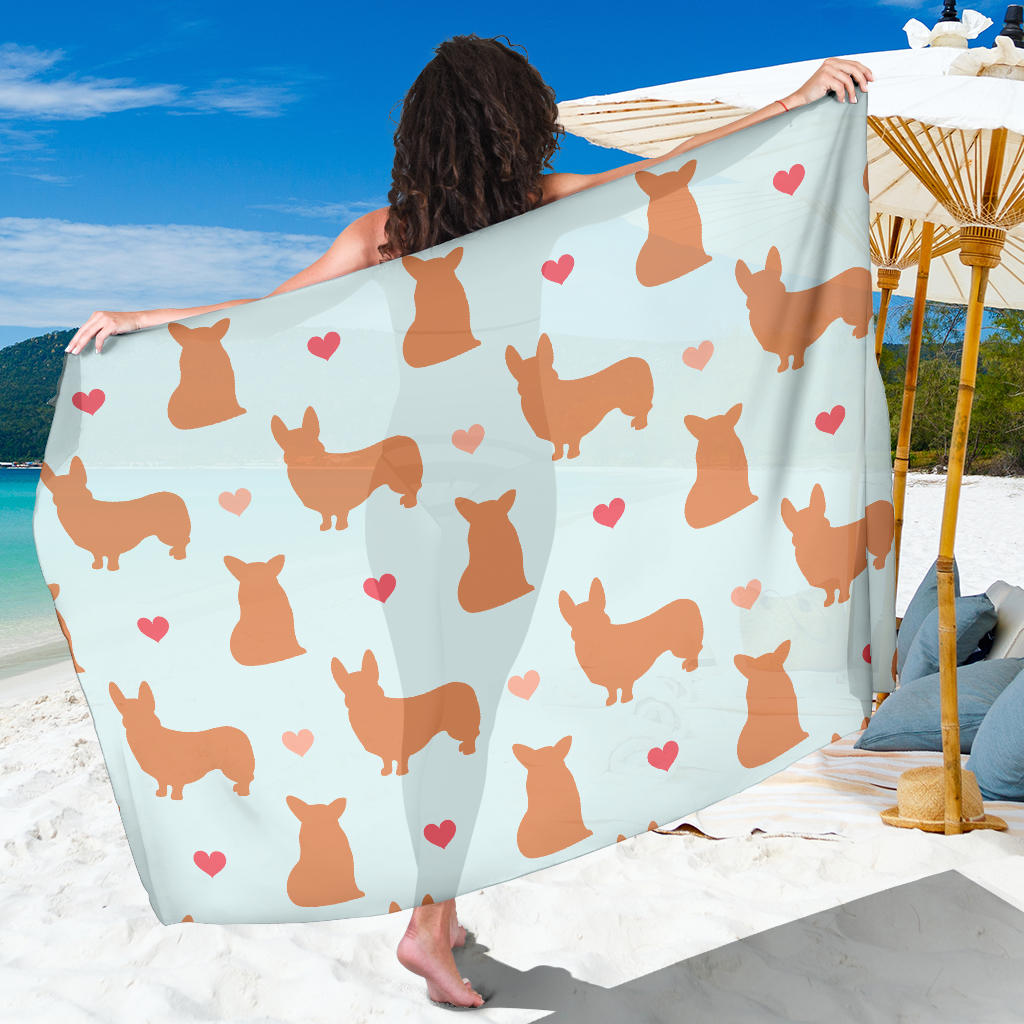 Pembroke Welsh Corgis Pattern Print Design A01 Sarong Pareo Wrap