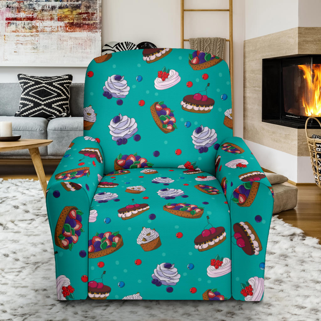 Cake Pattern Print Design 07 Recliner Slipcover with Pocket