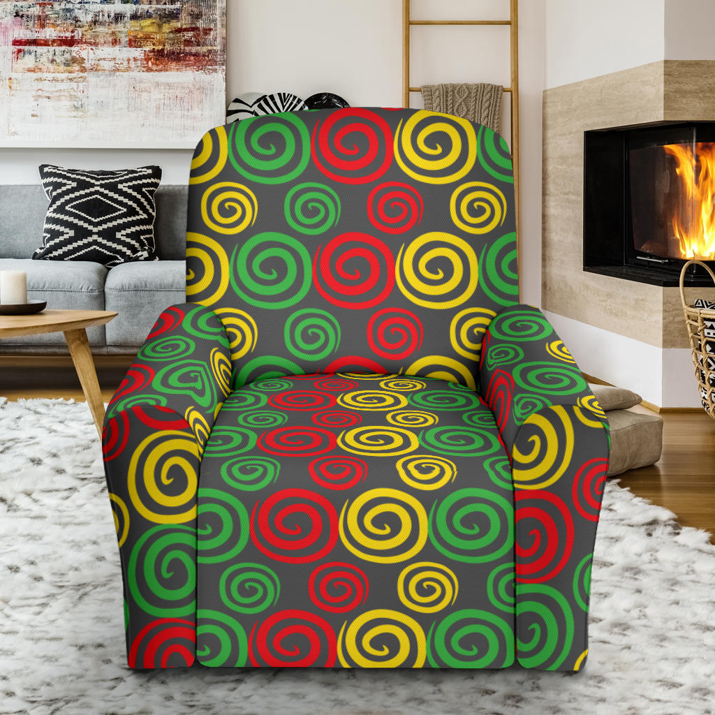 Rastafarian Pattern Print Design A05 Recliner Slipcover with Pocket