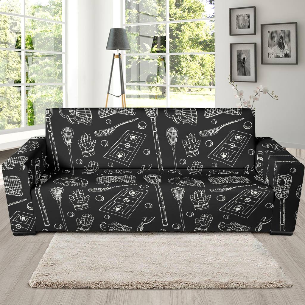 Lacrosse Pattern Print Design 01 Sofa Slipcover