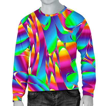Psychedelic Trippy Pattern Men Long Sleeve Sweatshirt