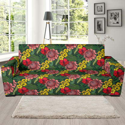Summer Floral Print Design LKS305 Sofa Slipcover