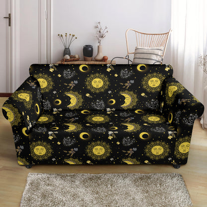 Sun Moon Print Design LKS301 Loveseat Couch Slipcover