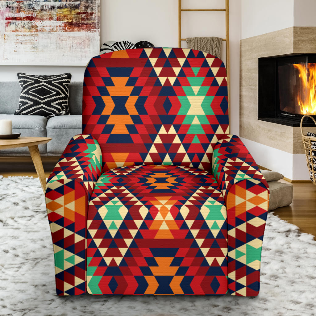 Native Pattern Print Design A07 Recliner Slipcover with Pocket