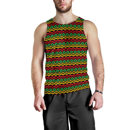 Rasta Reggae Color Themed Men Tank Top