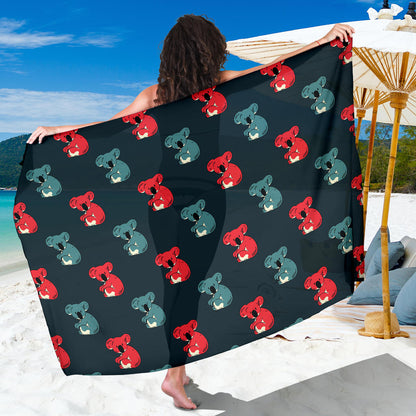 Koala Pattern Print Design 02 Sarong Pareo Wrap