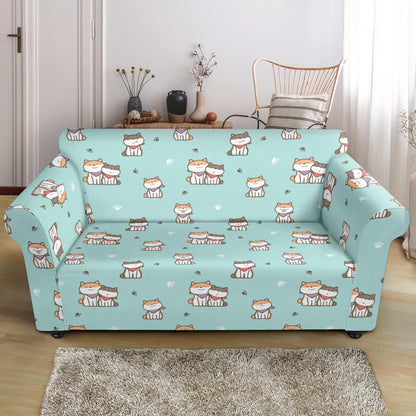 Shiba Inu Print Design LKS302 Loveseat Couch Slipcover