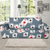 Poker Cards Pattern Print Design A05 Sofa Slipcover