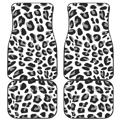 Snow Leopard Skin Print  Car Floor Mats Front Back