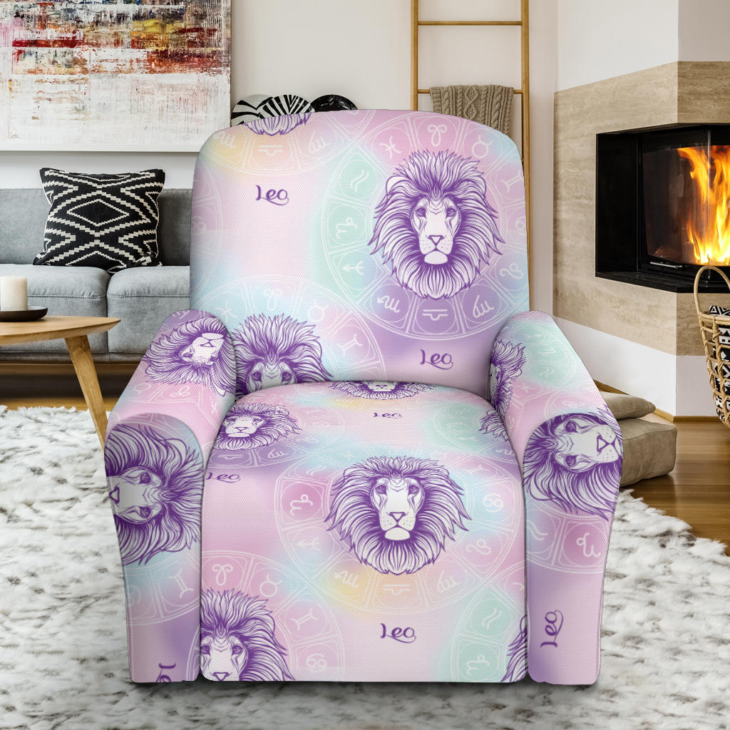 Leo Pattern Print Design 03 Recliner Slipcover with Pocket