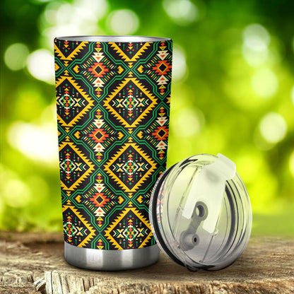 Kente Green Design African Print Tumbler