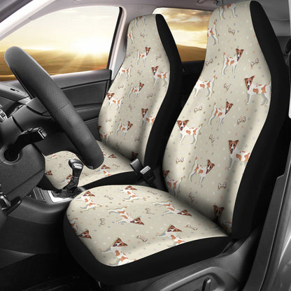 Russell Terriers With Bone Print Design LKS302 Car Seat Covers