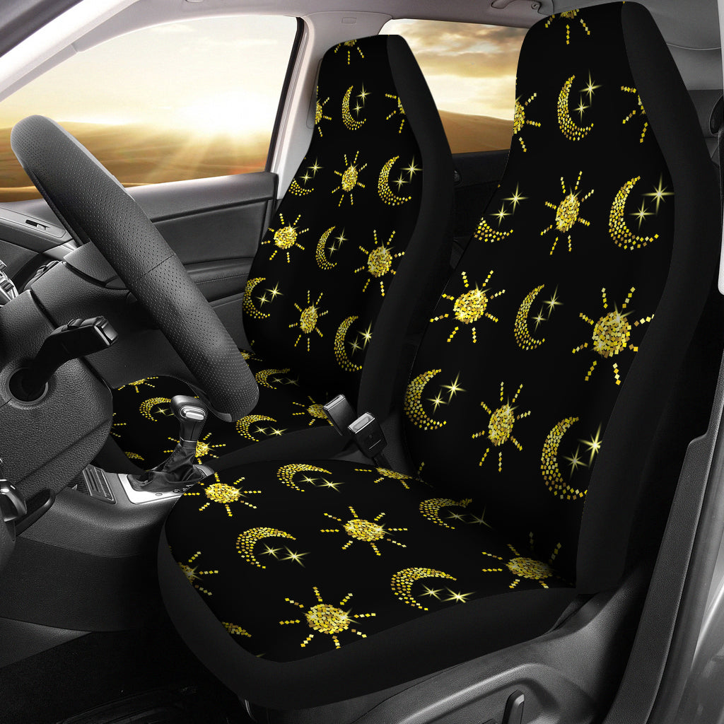 Sun Moon Print Design LKS304 Car Seat Covers