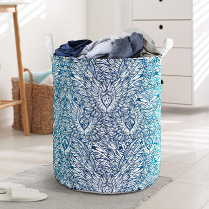 Angel Wings Boho Design Themed Print Laundry Basket