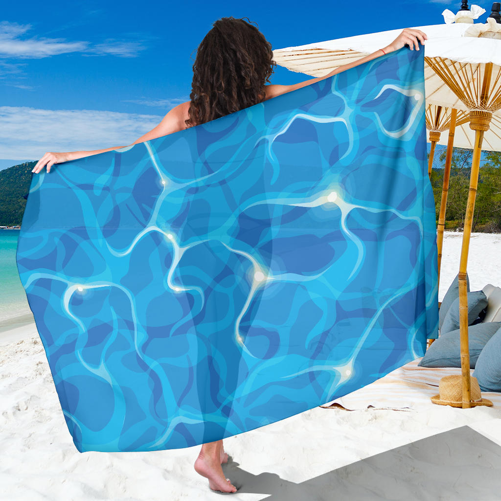 Ocean Reflex Pattern Print Design A02 Sarong Pareo Wrap
