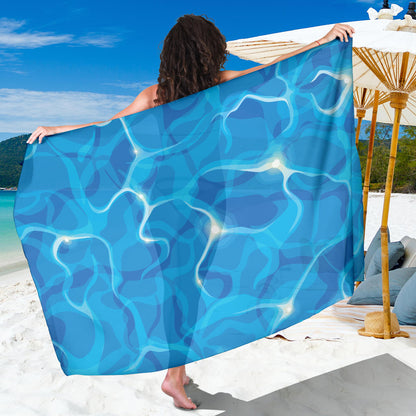 Ocean Reflex Pattern Print Design A02 Sarong Pareo Wrap