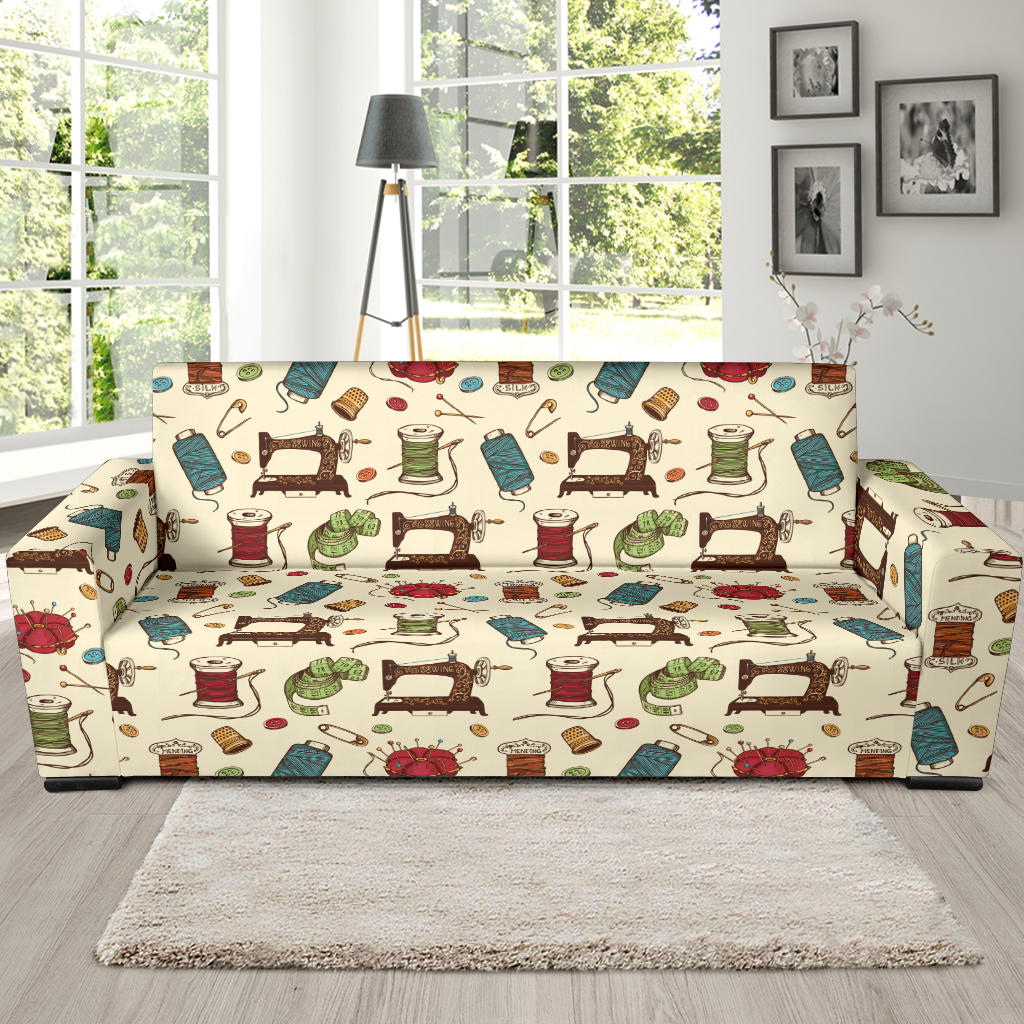 Sewing Equipment Print Design LKS303 Sofa Slipcover