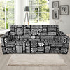 Polynesian Pattern Print Design A02 Sofa Slipcover