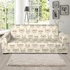 Cat Pattern Print Design 02 Sofa Slipcover