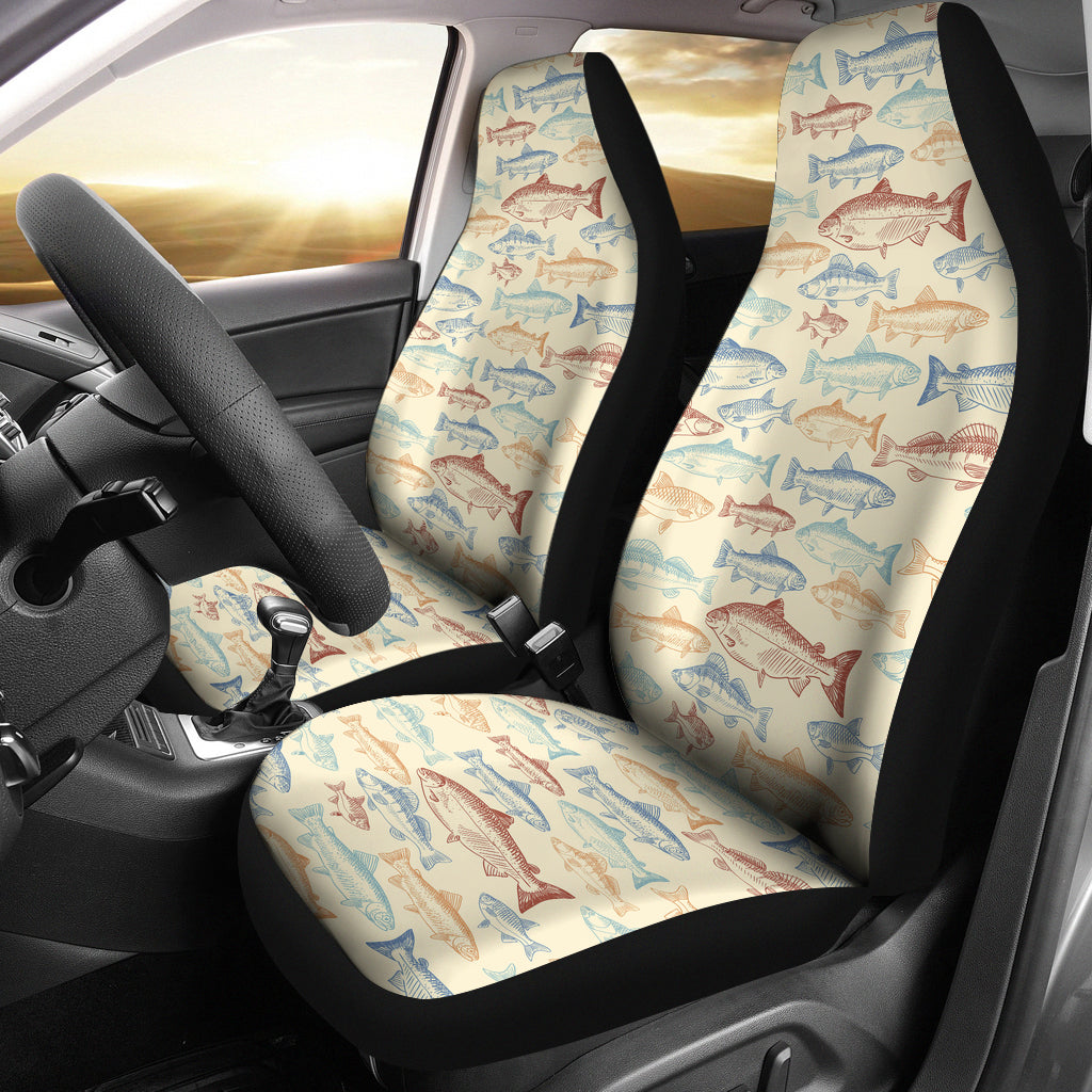 Salmon Fish Print Design LKS302 Car Seat Covers