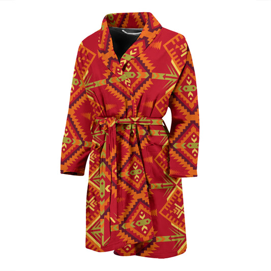 Southwest Pattern Print Design LKS305 Men Bathrobe