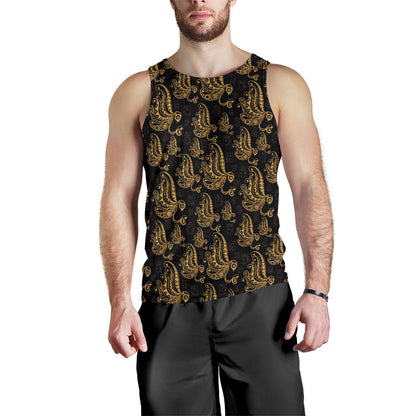 Owl Tribal Polynesian Design Print Men Tank Top