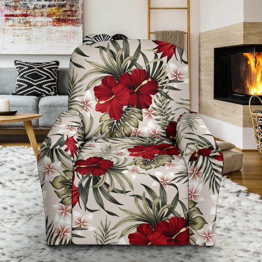 Hibiscus Print Design LKS3011 Single Sofa Slipcover