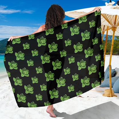 Cabbage Pattern Print Design 03 Sarong Pareo Wrap