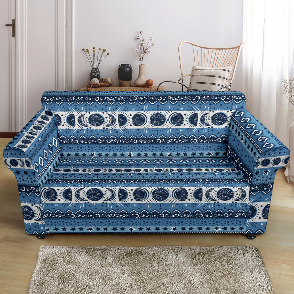 Sun Moon Pattern Print Design LKS306 Loveseat Couch Slipcover