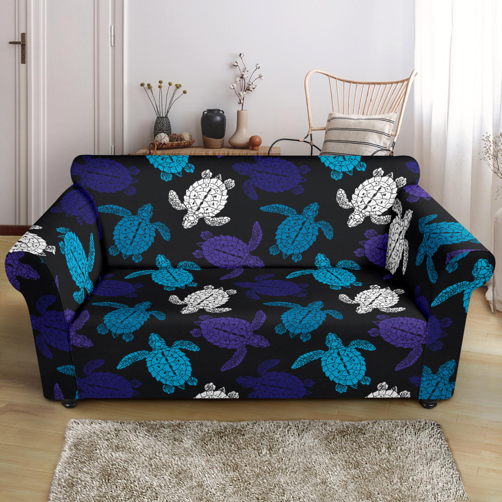 Sea Turtle Print Design LKS306 Loveseat Couch Slipcover