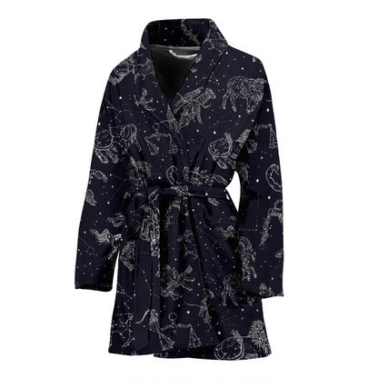 Zodiac Print Design LKS304 Women Bathrobe