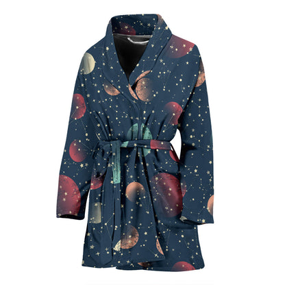 Cosmic Pattern Print Design 04 Women Bathrobe