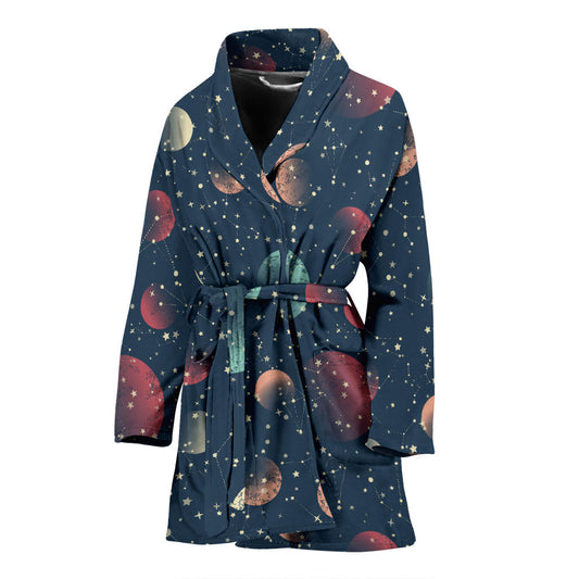 Cosmic Pattern Print Design 04 Women Bathrobe