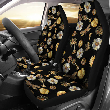 Steampunk Key Dragonfly Print Design LKS303 Car Seat Covers