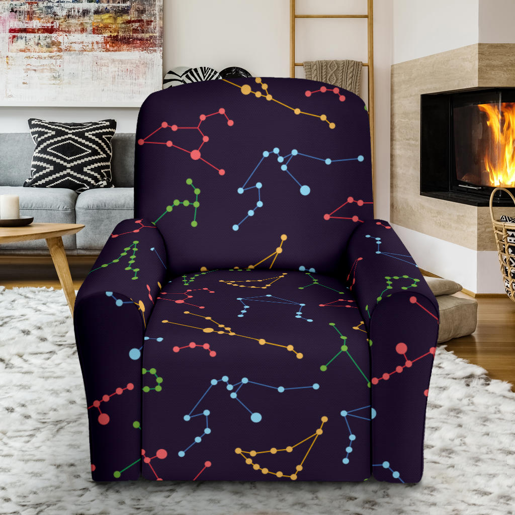 Zodiac Print Design LKS301 Recliner Slipcover with Pocket