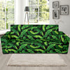 Banana Leaf Pattern Print Design 02 Sofa Slipcover