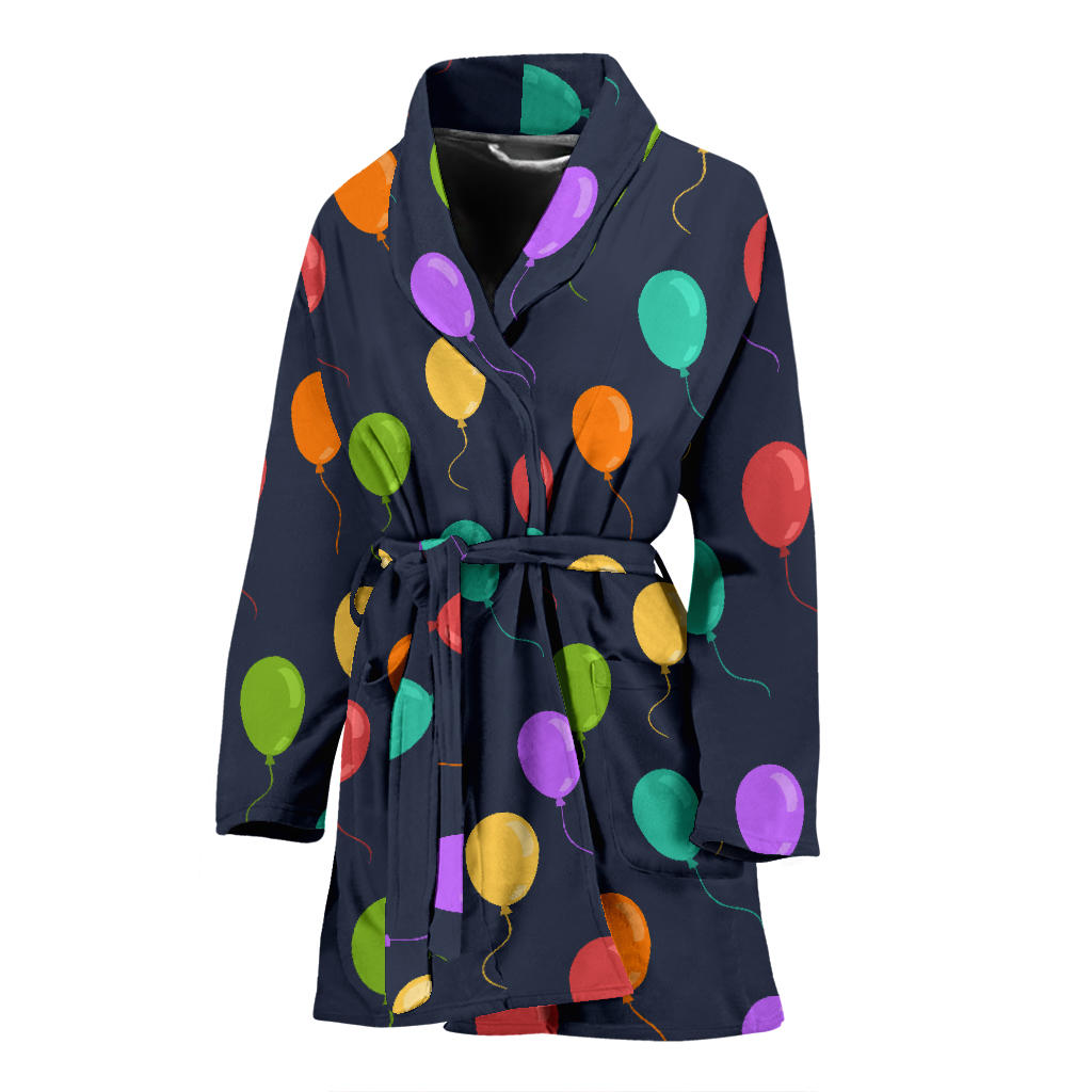 Ballon Colorful Pattern Print Design 03 Women Bathrobe