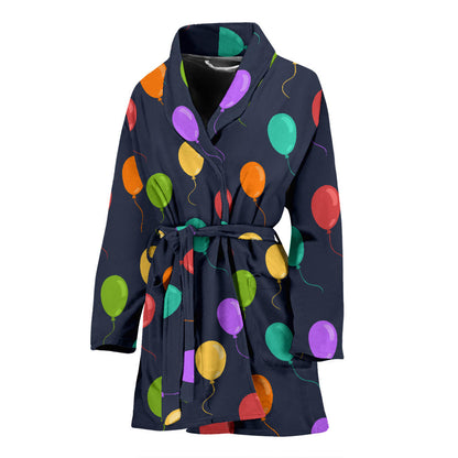 Ballon Colorful Pattern Print Design 03 Women Bathrobe