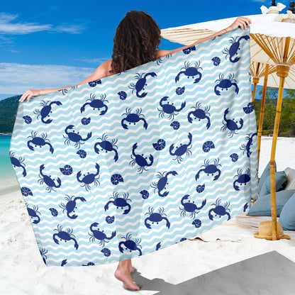 Crab Pattern Print Design 04 Sarong Pareo Wrap