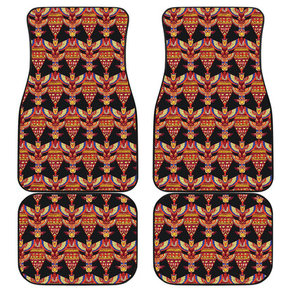 Totem Pole Print Car Floor Mats Front Back