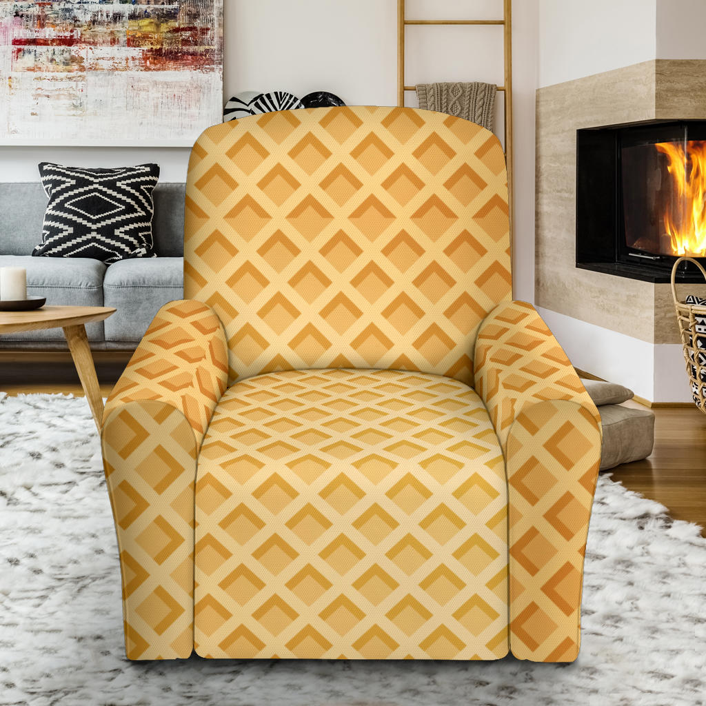 Waffle Texture Print Design LKS302 Recliner Slipcover with Pocket