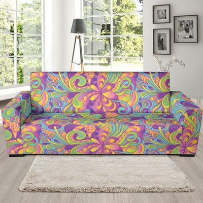 Psychedelic Mushroom Pattern Print Design A05 Sofa Slipcover