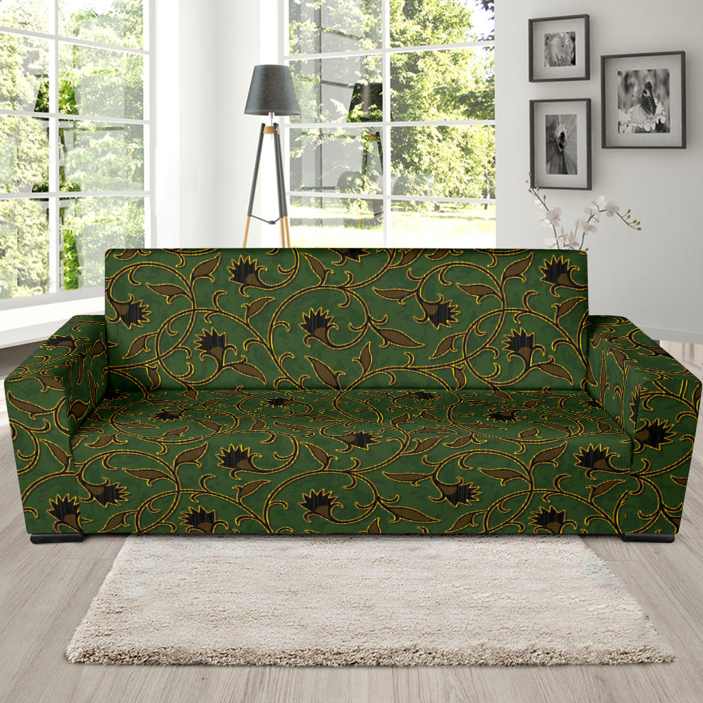 Brocade Pattern Print Design 02 Sofa Slipcover