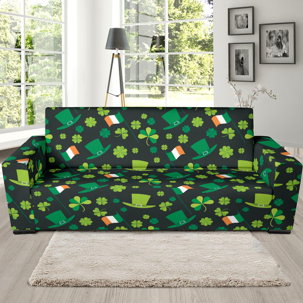 Shamrock Saint Patrick's Day Print Design LKS304 Sofa Slipcover